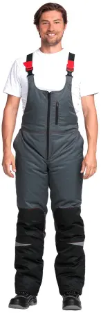 Костюм КМ-10 ЛЮКС зимний c ПК (серый/красный)