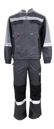 Костюм ФОРМУЛА КОТТОН ФП2 с ПК (т.серый/св.серый/черный)