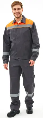 Костюм ЛИПЕЦК-1 СОП CH с БР (т.серый/оранжевый) Костюм ЛИПЕЦК-1 СОП CH с БР (т.серый/оранжевый)