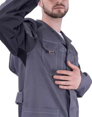 Халат ТУРБО SAFETY (серый/т.серый)
