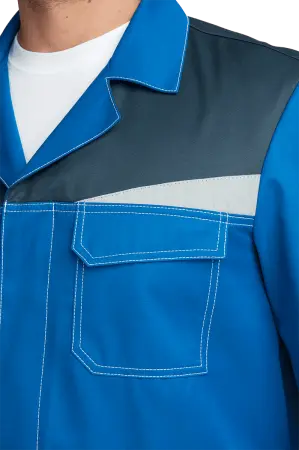 Халат КМ-10 ЛЮКС (василек/т.синий)