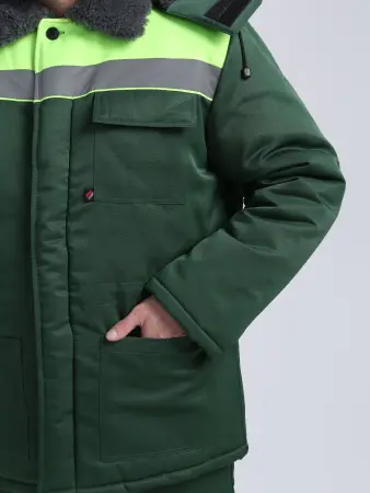 Костюм Т-УЛЬТРА СОП зимний с БР (т.зеленый/лимонный)