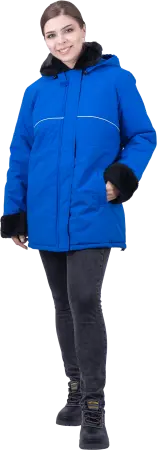 Куртка ЗИМУШКА женская зимняя (васильковый)