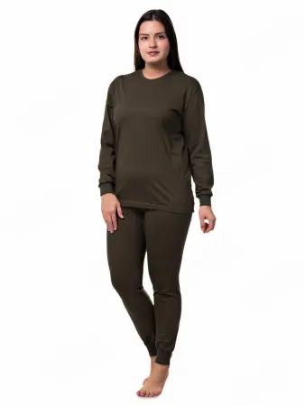 Белье нательное женское зимнее (оливковый)
