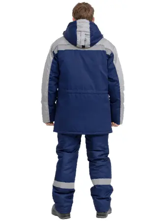 Костюм RONTA KS580 зимний с ПК (т.синий/св.серый)