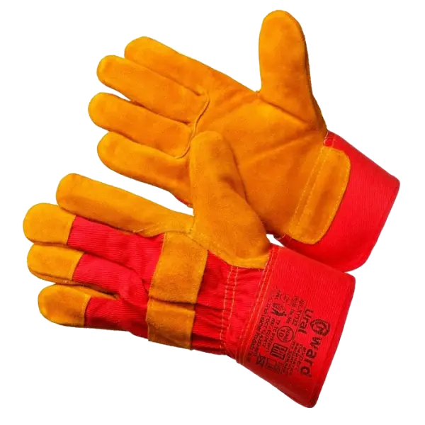 Перчатки URAL комбинированные из спилка (оранжевый)