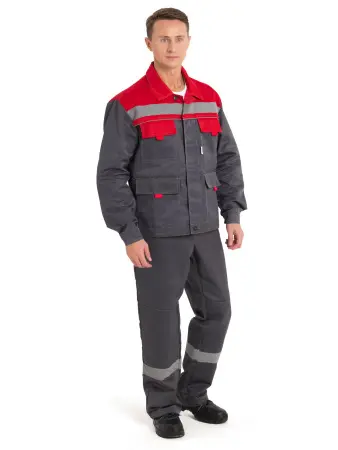 Костюм НОВА с СОП, с БР (серый/красный) Костюм НОВА с СОП, с БР (серый/красный)