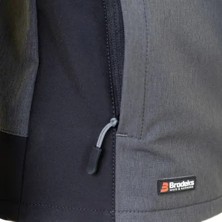 Куртка BRODEKS софтшелл KS 237 (серый меланж) Куртка BRODEKS софтшелл KS 237 (серый меланж)