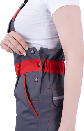 Полукомбинезон ХАЙ-ТЕК женский (серый/красный/черный)