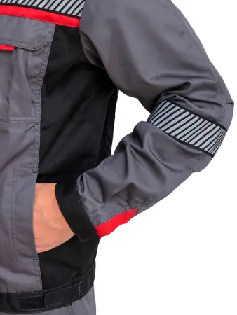 Костюм RONTA KS261 с БР (т.серый/красный/черный)