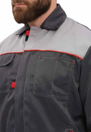 Костюм ФАВОРИТ с ПК смесовая (серый/св.серый)