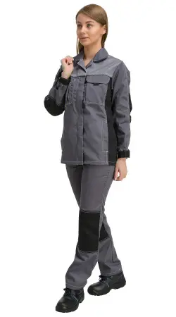 Костюм RONTA KS214 женский с БР (т.серый/св.серый/чёрный)