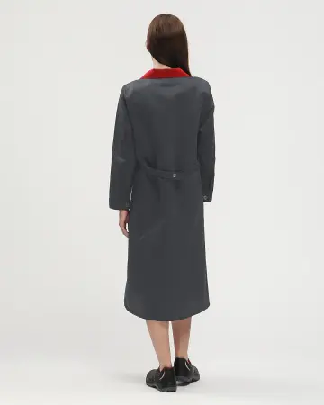 Халат ТЕХНОЛОГ женский (т.серый/красный)