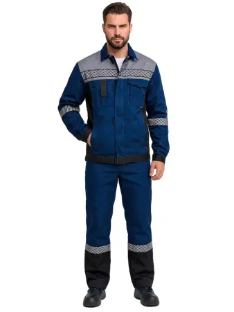 Костюм RONTA KS261 с БР (т.синий/серый/черный)