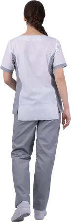 Костюм ГРАЦИЯ женский с БР (серый/белый) женские медицинские
