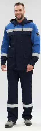 Костюм ЭКСПЕРТ-АНИСТАТ МВО NEW с ПК (т.синий/васильковый)