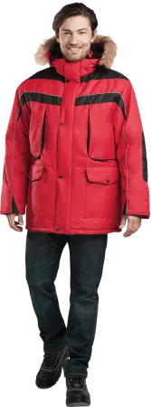 Куртка ДИКСОН зимняя (красный/чёрный)