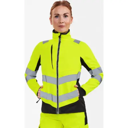 Сигнальная куртка ENGEL GALAXY 1156-237 женская софтшелл (сигнальный желтый/черный)