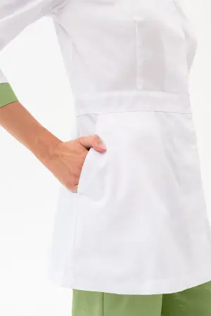 Костюм МИРАЖ женский с БР (белый/св.зеленый) женские медицинские