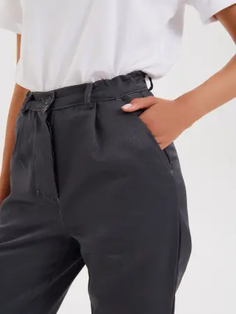 Костюм НОВА женский с БР (т.серый/красный)