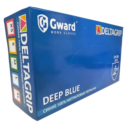 Перчатки DELTAGRIP Deep Blue нитриловые неопудренные (синий) ОТГРУЗКА КРАТНО 50 ПАР.