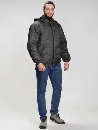 Куртка БОМБЕР-ЛЮКС демисезонная (т.серый)