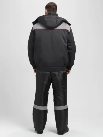 Куртка ФЛОФТ ПРЕМИУМ зимняя укороченная (т.серый/св.серый/красный) Куртка ФЛОФТ ПРЕМИУМ зимняя укороченная (т.серый/св.серый/красный)