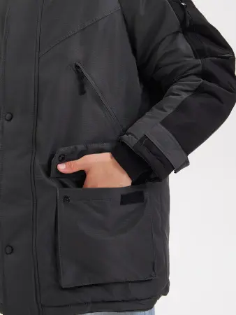 Куртка ПРЕМЬЕР зимняя (серый/черный)