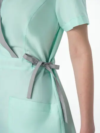 Костюм MEDLINE СИМПЛ-001 женский с БР (серый/мятный) женские медицинские