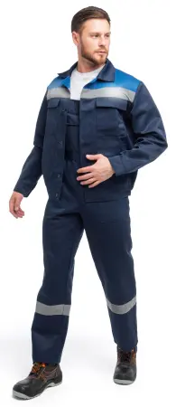 Костюм СТАНДАРТ-2 с СОП с ПК (т.синий/васильковый)