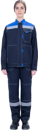 Костюм РАЦИОНАЛИЗАТОР женский с БР (синий/василек)