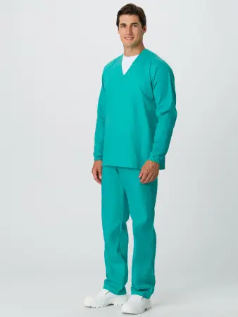 Костюм ХАССП-БАЗА с БР (бирюзовый) мужские медицинские