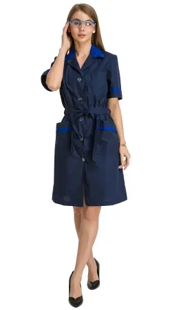 Халат RONTA HL508 женский (т.синий/василек)