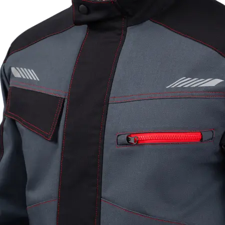 Куртка РЕЙН (т.серый/черный/красный)