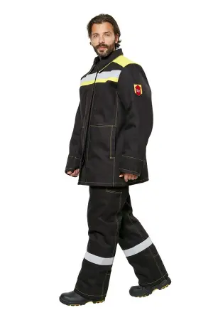 Костюм сварщика ФАЙМЕР 2 зимний с БР (черный/желтый)