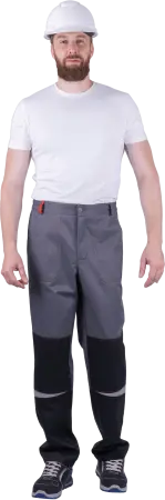 Костюм КМ-10 ЛЮКС летний с БР (серый/красный)