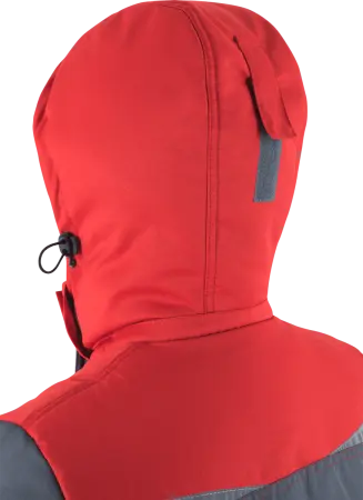 Костюм КМ-10 ЛЮКС жен. зимний c БР (серый/красный)