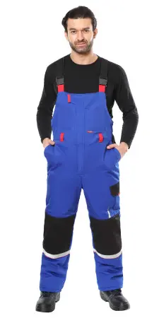 Костюм СИРИУС-СТАН зимний с ПК (васильковый/черный/красный)