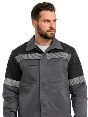 Костюм RONTA KS812 с ПК (т.серый/черный)