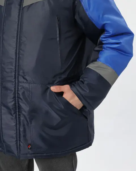 Куртка ЛИГОР СОП зимняя (т.синий/васильковый)