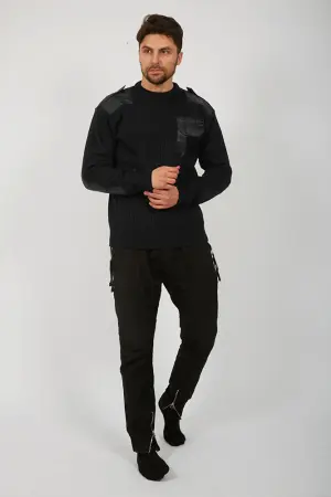 Свитер (джемпер) форменный усиленный (черный)