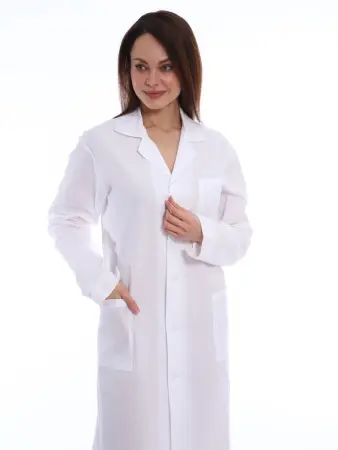 Халат медицинский женский Бязь ГОСТ (белый) женские медицинские
