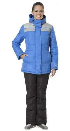Куртка АНГАРА женская (васильковый/серый) Куртка АНГАРА женская (васильковый/серый)