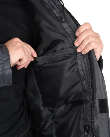 Куртка СИРИУС-БРИГАДИР зимняя (т.серый/красный)