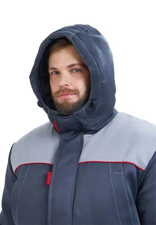 Костюм СТАНДАРТ зимний с ПК (т.серый/св.серый)