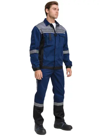 Костюм RONTA KS262 СОП с ПК (т.синий/серый/черный)