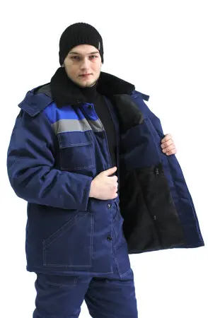 Костюм ЛИГОР-К зимний с БР (т.синий/васильковый)