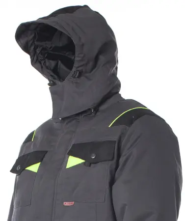 Костюм КОРВЕТ зимний с БР (т.серый/черный/лимон)