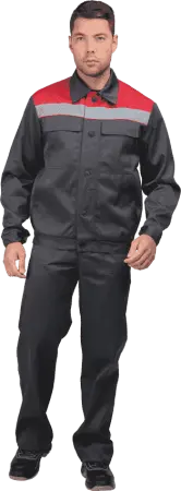Костюм МАСТЕР ПРОФИ с ПК (серый/красный)