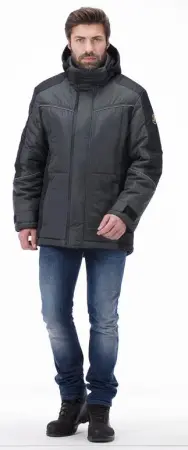 Куртка КОРСАР зимняя (серый/черный)